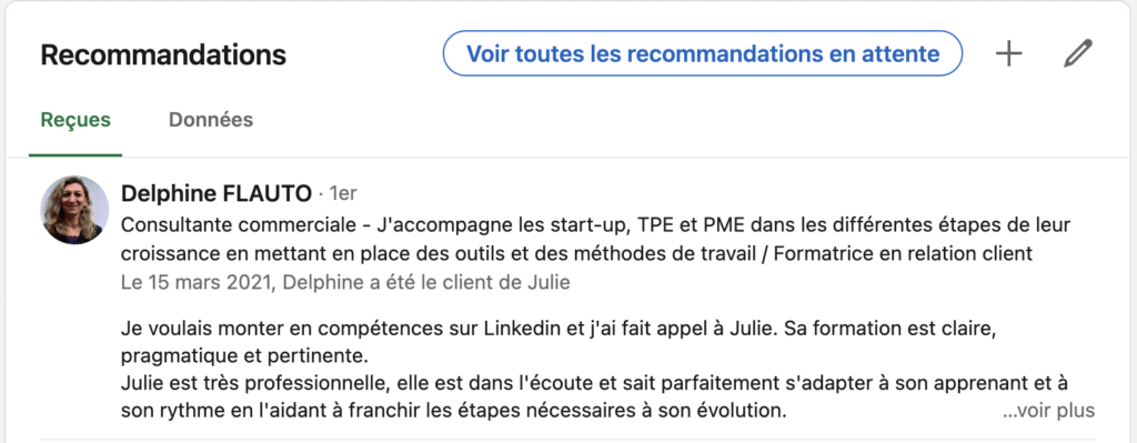 recommandations linkedin